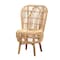 Bali & Pari Nagoya Modern Bohemian Natural Rattan Tall Lounge Chair 235-13343-ZORO - alternate 1